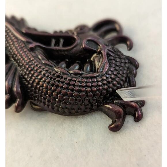 Snake/Dragon belt buckle 4x2" vtge Looks Coated bronze-ish color For 1.5" Belt. - Picture 5 of 9